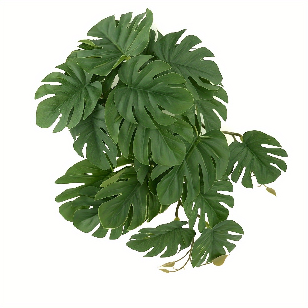 Monstera Adansonii - ต้นไม้ประดับสำหรับตู้เลี้ยงสัตว์เลื้อยคลาน ต้นไม้แขวนปลอม ต้นมอนสเตอร่าปลอม ต้นสวิสชีสปลอม มอนสเตอร่า อดันซอนนี