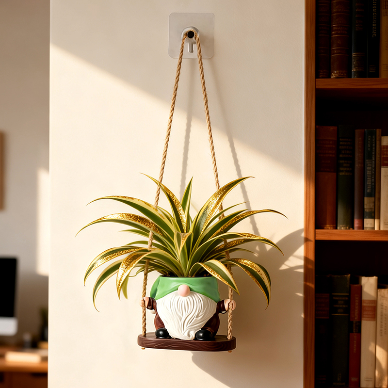 กระถางแขวนเรซิ่นรูปคนแคระโบฮีเ - Echeveria Succulent บทวิจารณ์และราคา