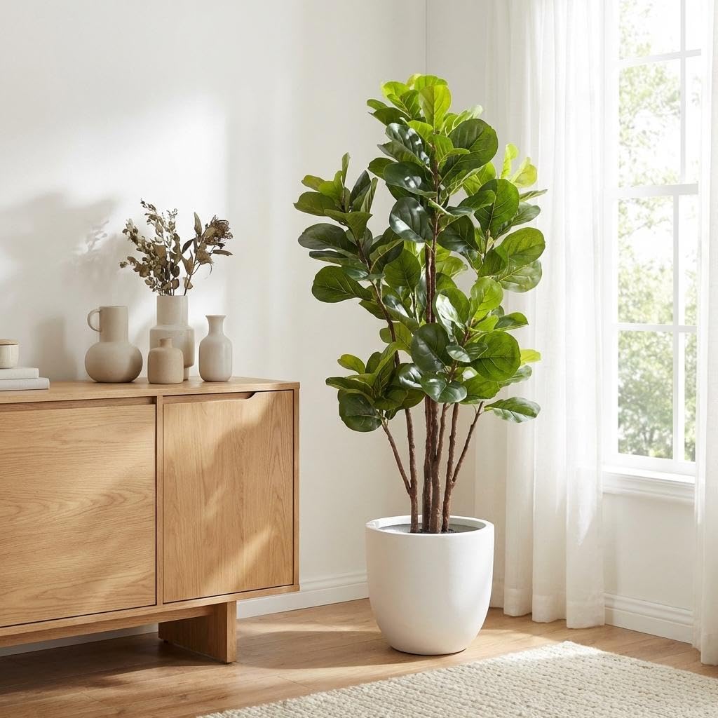 ต้นมะเดื่อใบแฉกประดิษฐ์ ขนาด 5 - Ficus Lyrata Tree บทวิจารณ์และราคา