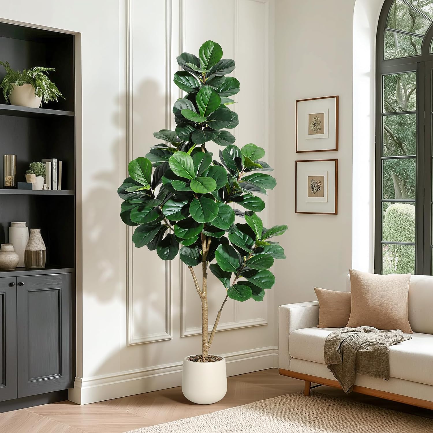 ต้นไม้ปลอมแบบใบฟิคัส ลิราต้า ข - Ficus Lyrata Tree บทวิจารณ์และราคา