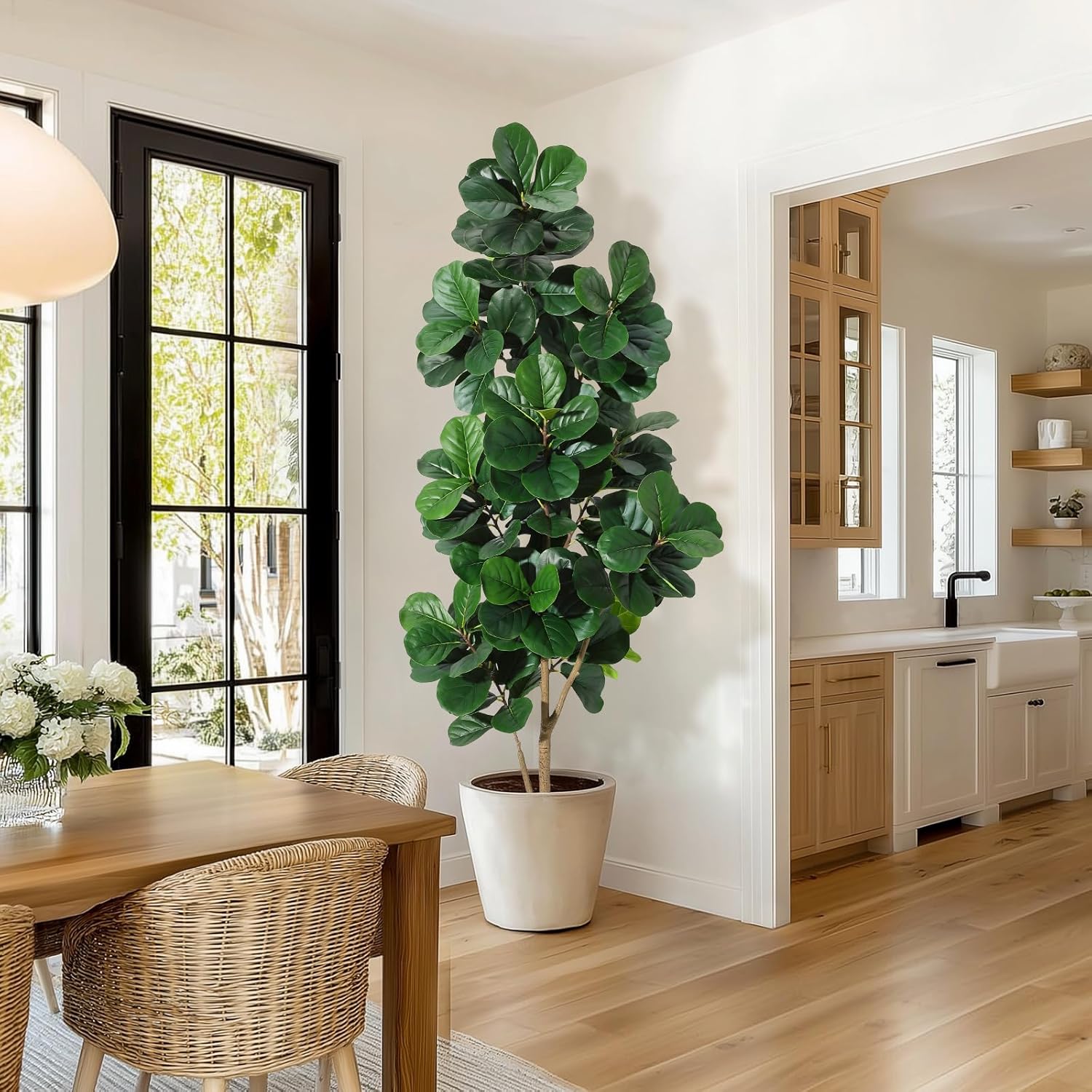 ต้นไม้ปลอมแบบใบฟิคัส ลิราต้า ข - Ficus Lyrata Tree บทวิจารณ์และราคา