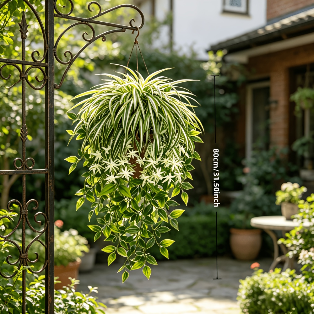 ต้นไม้ปลอมรูปแมงมุม 4 ชิ้น ใบไ - Spider Plant Hanging บทวิจารณ์และราคา
