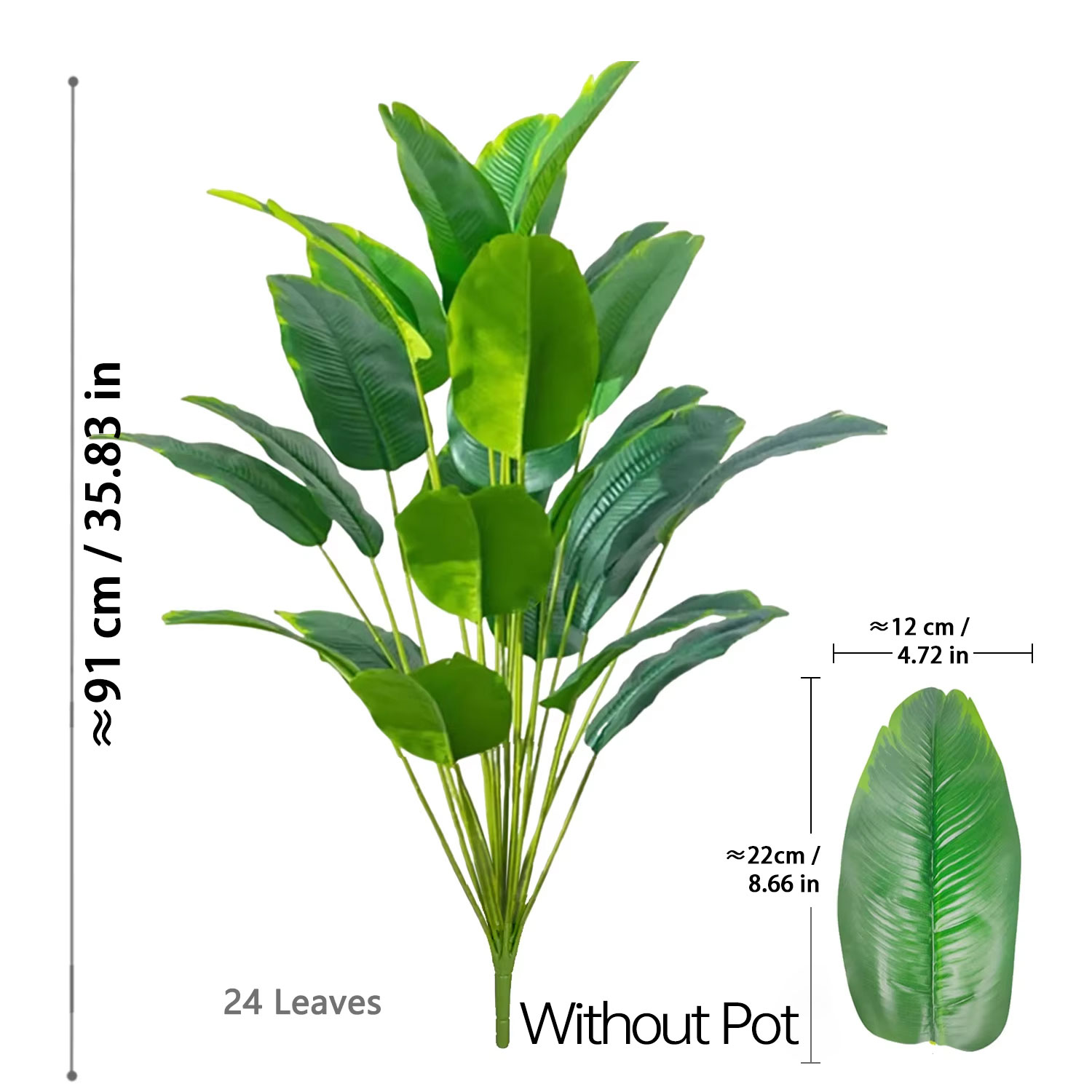ต้นไม้ประดิษฐ์ขนาด 67-112 ซม.  - Ficus Lyrata Tree บทวิจารณ์และราคา