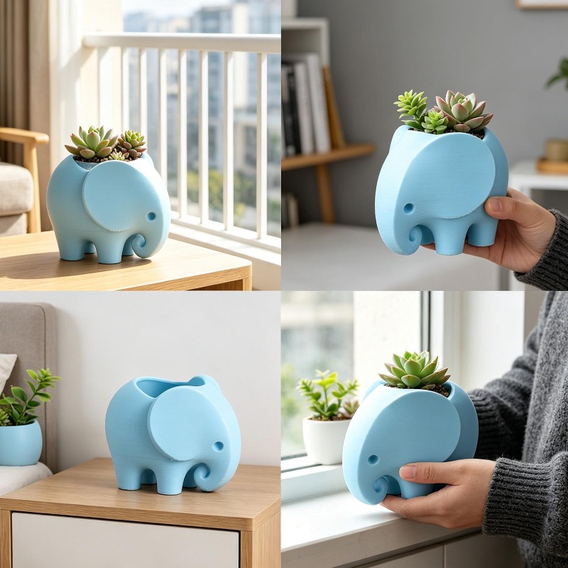 กระถางดอกไม้รูปช้าง กระถางเซรา - Echeveria Succulent บทวิจารณ์และราคา
